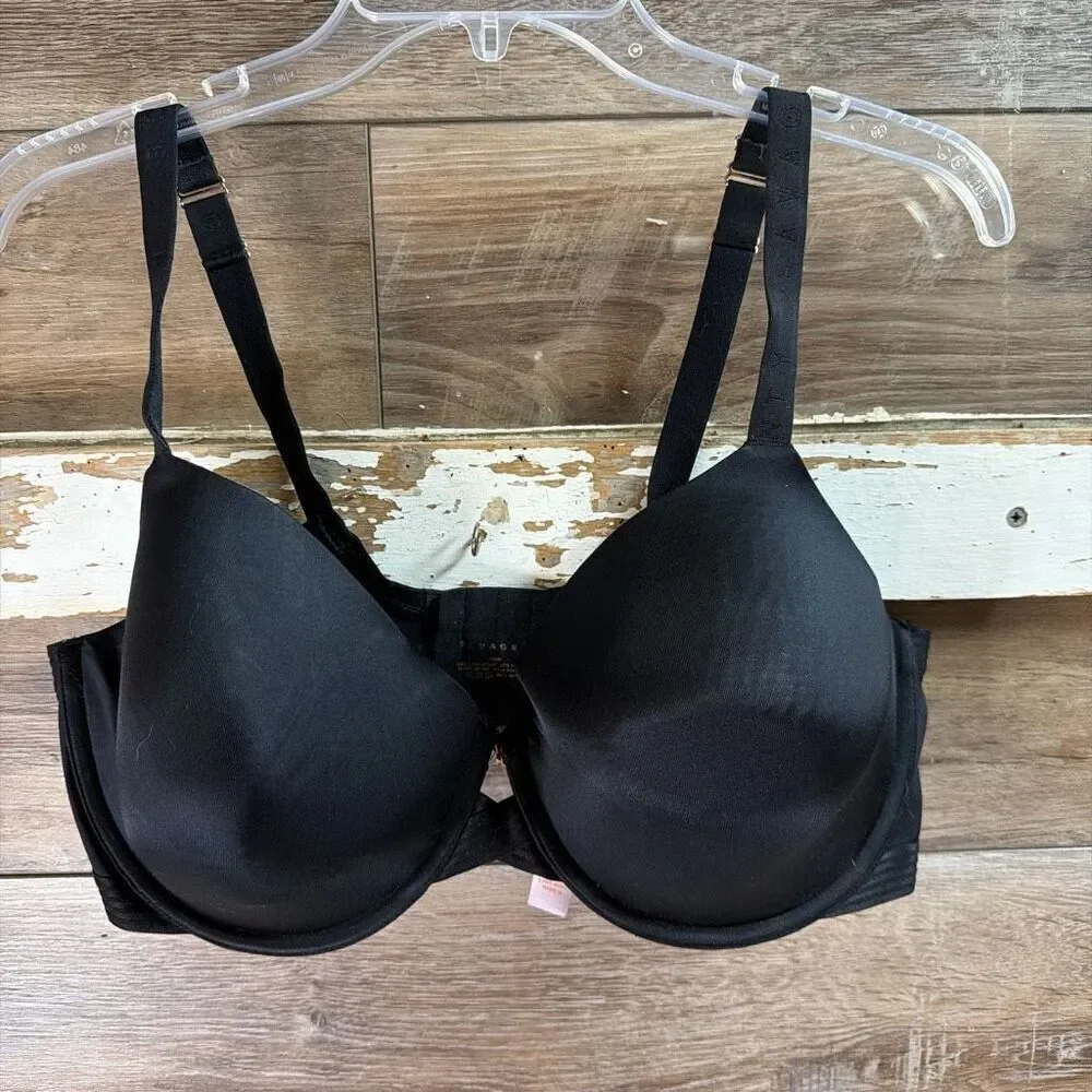 SAVAGE X FENTY Womens 40G Black Bra Underwire 4 Clasp Closure Adjustable